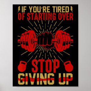 Affiche Gymnase Amusant Fitness Bodybuilding Sports Weig