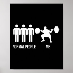 Affiche Gymnase Amusant Fitness Bodybuilding Sports Weig