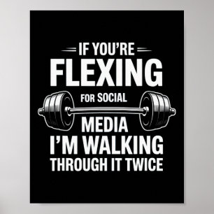 Affiche Gymnase Funny Flexing Workout Bodybuilding 1