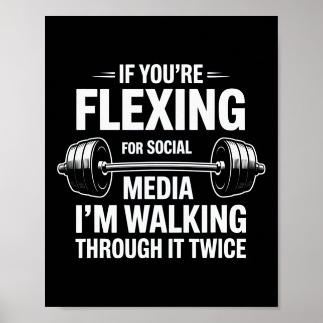 Affiche Gymnase Funny Flexing Workout Bodybuilding 1 (Devant)