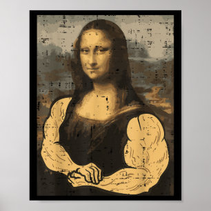 Affiche Gymnase Mona Lisa Muscle Amusement Entraînement Fi