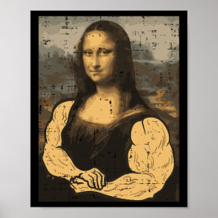 Affiche Gymnase Mona Lisa Muscle Amusement Entraînement Fi