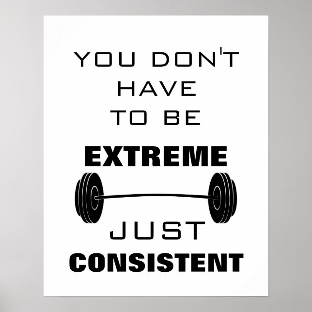 Affiche Gymnase Motivationnelle Entraînement Fitness devis (Devant)