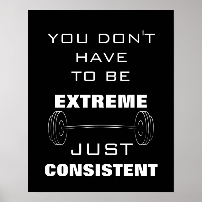 Affiche Gymnase Motivationnelle Entraînement Fitness devis (Devant)