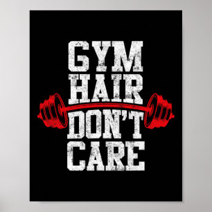 Affiche Gymnase Poids Lifting Bodybuilding Gym Cheveux D