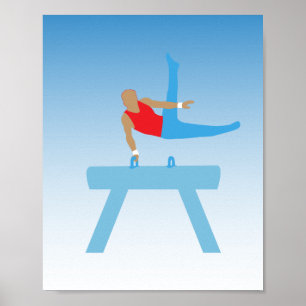 Affiche Gymnaste masculin sur Pommel Horse