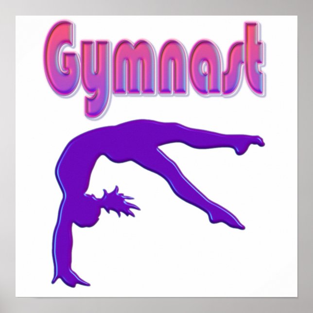 Affiche Gymnaste Power Tumbling Purple Metallen (Devant)