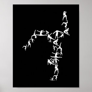 Affiche gymnaste silhouette gymnastique