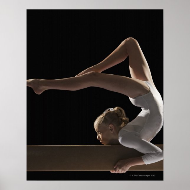 Affiche Gymnaste sur le faisceau de balance (Devant)