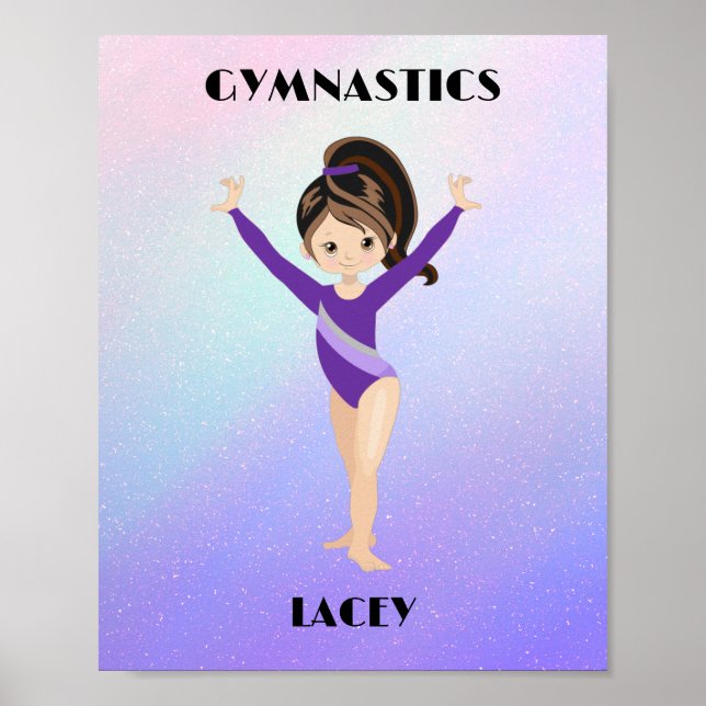 Affiche  GYMNASTICS RAINBOW GIRLS Personalized (Devant)