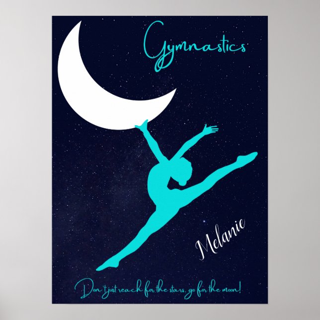 Affiche Gymnastique Aller Pour L'Affiche De La Lune (Devant)