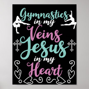 Affiche Gymnastique Dans Mes Veines Jésus Dans Ma Gymnaste