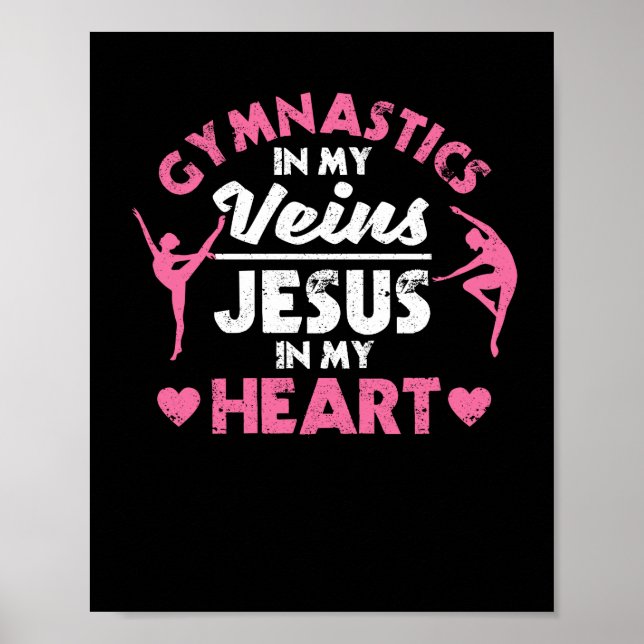 Affiche Gymnastique dans mes veines Jésus dans mon coeur (Devant)