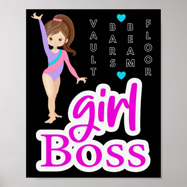Affiche Gymnastique fille Boss (Devant)