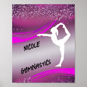 Affiche Gymnastique fille personnalisée