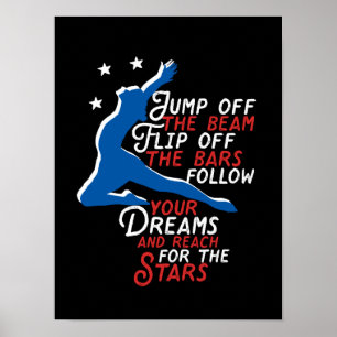 Affiche Gymnastique Girl Gymnast Inspirational Sports Cita