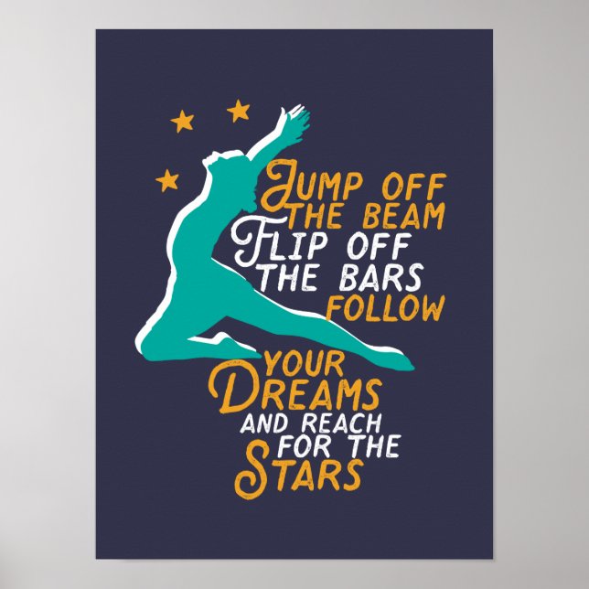 Affiche Gymnastique Inspirationnelle Sport Citation Gymnas (Devant)