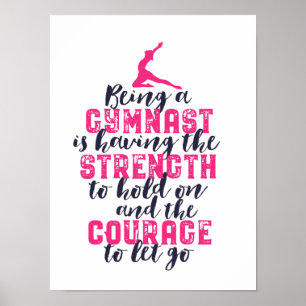 Affiche Gymnastique motivationnelle Citation Sports Girl G