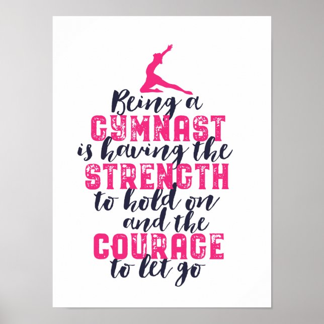 Affiche Gymnastique motivationnelle Citation Sports Girl G (Devant)