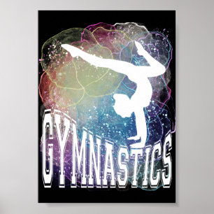 Affiche Gymnastique Poitrine Fille Aquarelle