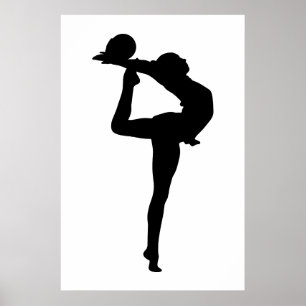Affiche Gymnastique rythmique Silhouette