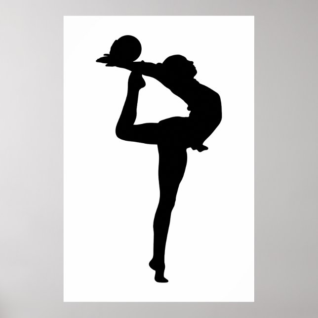 Affiche Gymnastique rythmique Silhouette (Devant)