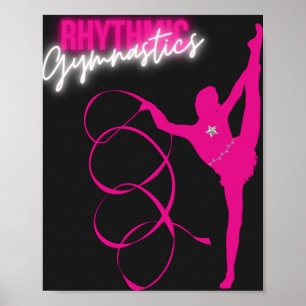 Affiche Gymnastique rythmique T-shirt rose chaud
