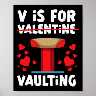 Affiche Gymnastique Saint-Valentin V est pour la voûte de 