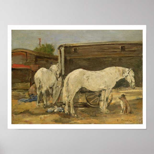 Affiche Gypsy Horses, c.1885-90 (oil on canvas) (Devant)