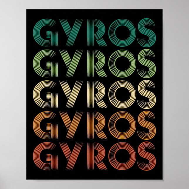Affiche Gyros Grèce pied grec Malaka (Devant)