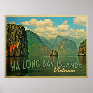 Affiche Ha Long Bay Îles Vietnam