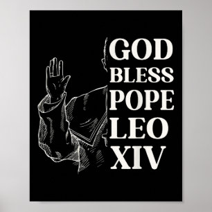 Affiche Habemus Papam Nouveau Pape 2025 Dieu Béni Pape Leo
