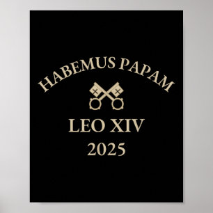 Affiche Habemus Papam Pape Leo Xiv 2025 Catholique