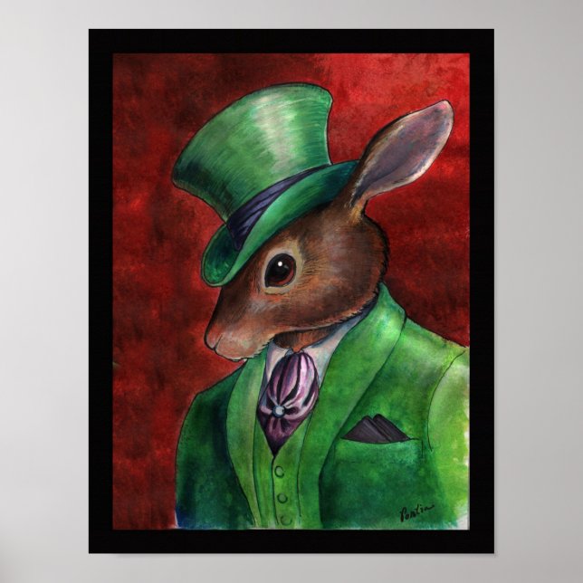 Affiche Haberdashery lapin par Portia St. Luke (Devant)