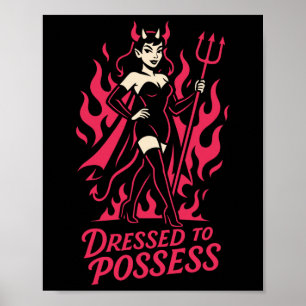 Affiche Habillé Pour Posséder Drôle Y Devil Costume Hallow