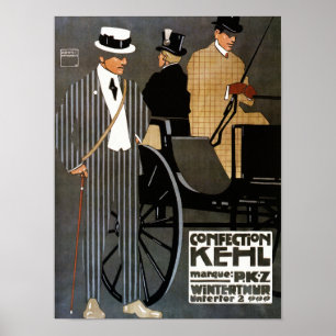 Affiche Habillement de messieurs de Kehl de confection