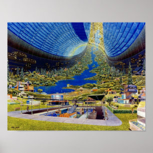 Affiche Habitat de l'espace toroïdal du monde entier