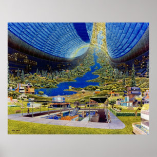 Affiche Habitat de l'espace toroïdal du monde entier