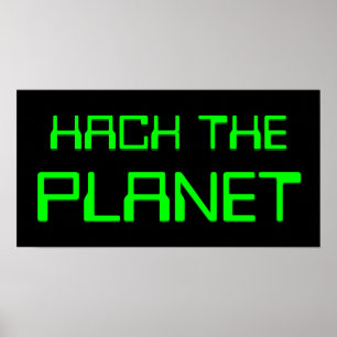 Affiche hack the planet