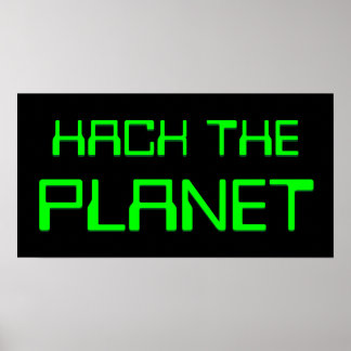 Affiche hack the planet