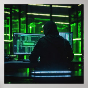 Affiche Hacker de codage anonyme