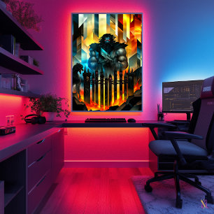 Affiche Hadès - Légende Cubiste Minimaliste - Dieu des Enf