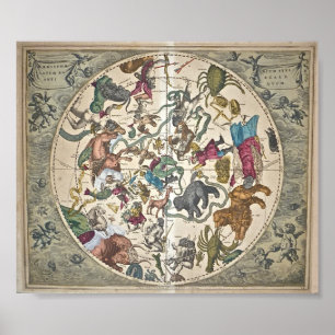 Affiche Haemisphaerium Stellatum Boreale Antiquum