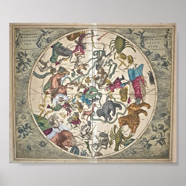 Affiche Haemisphaerium Stellatum Boreale Antiquum (Devant)