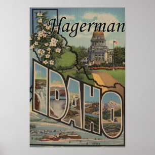 Affiche Hagerman, Idaho - grandes scènes de lettre