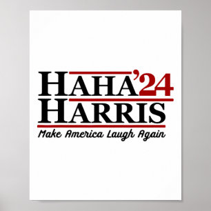 Affiche Haha Harris 24 Rire à nouveau à l'Amérique 1