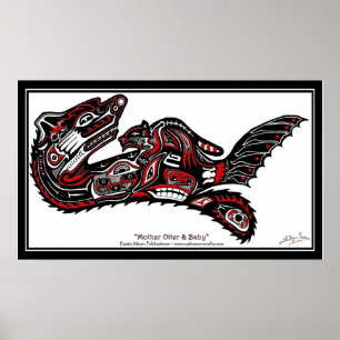 Affiche "HAIDA SPIRIT" Art Otter style Premières Nations I