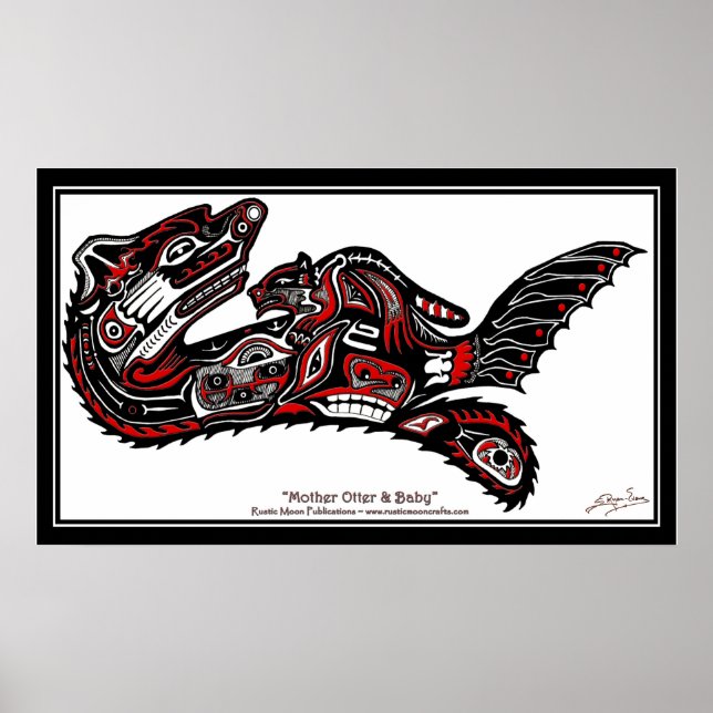 Affiche "HAIDA SPIRIT" Art Otter style Premières Nations I (Devant)