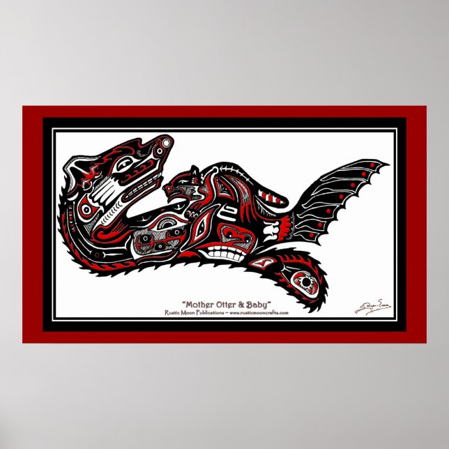 Affiche "HAIDA SPIRIT" Otter Version agrandie Art Imprimer (Devant)