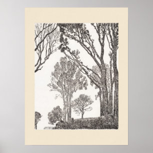 Affiche Haies de Cornouailles Eleanor Hughes ReStrike Affi